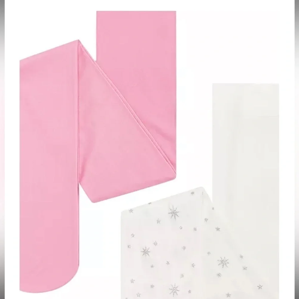 Ribbed TRIMFIT Little & Big Girls 2-Pk. Opaque Tights